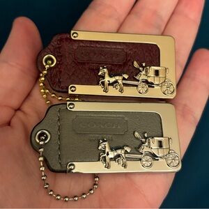 New RARE Pinnacle Madison Coach Horse & Carriage Hangtags in Gray & Maroon!